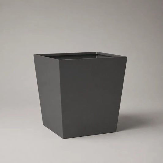 Pot de fleurs carré conique en résine renforcée de fibre de verre gris anthracite 40 × 40 × 45 cm